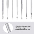thumbnail image 4 of Blackhead Remover Extractor Tool Kit, 7 in 1 Tools Kit Pimple Popper Tool Kit Blemish Remover Kit Professional Comedone Extractor for Nose Face Forehead (Black Leather Bag), 4 of 7