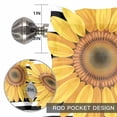 thumbnail image 6 of Sunflowers Window Valance for Kitchen, Black White Strips Farm Watercolor Floral Rod Pocket Short Curtain for Small Windows, Light Filtering Decorative Valance, 60 x 18 Inch, 1 Panel, 6 of 6