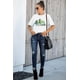 thumbnail image 3 of ABPHQTO Camiseta blanca con gráfico I Love Camping Green Tree para mujer, 3 of 5