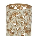 thumbnail image 6 of DecMode Set of 3 6", 9", 12"H,  Elegant Gold Metallic Eclectic Leaves Candleholder/Lantern, 6 of 8