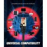 Ultra Clarity Cables Cat6 Ethernet Cable, RJ45 LAN Cable for PS, Xbox, Pc, Router, 20 feet, Black