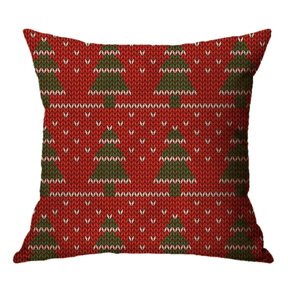 Yidarton Christmas Pillowcase European Retro Pillow Case Printing Pattern Car Sofa Cushion Cover
