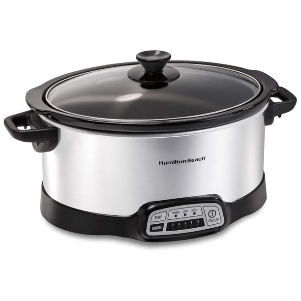 Olla de Cocción Lenta Programable Hamilton Beach 7 Qt Acero Inoxidable