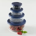 Anchor Hocking Glass Food Storage Containers with Lids, 8 Piece Set