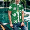 thumbnail image 6 of Hirioo Snowflake for Men's Baseball T-shirt Shirts Short Sleeve Casual Summer Button Stretch T Shirts,Size S-4XL-Medium, 6 of 7