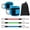 Blue, variant on Padded Ankle Straps Cable Machine Training Kit With 3 Resistance Bands For Glute Leg Hip Fitness Workout Daily Gym Use, 1 Set