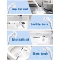 thumbnail image 2 of Baodeli Electric Spin Scrubber, Shower Scrubber with LED Display & 9 Replacement Brush Head, 3 Adjustable Speeds, Electric Cleaning Brush for Bathtub Grout Tile Floor(White), 2 of 10