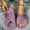 Purple, variant on Cute Cartoon Slippers for Women Indoor Outdoor Warm Plush Fuzzy Slippers Couples Fashion Non Slip Sole Shoes House Slippers