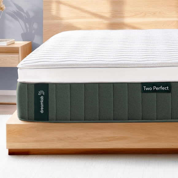 Colchón Two Perfect Dreamlab Capas Superiores de Firmeza Ajustable Hasta 5°C Más Frío a Tacto Firmeza Media y Firme Memory Foam con Pocket Springs Colchón en Caja Matrimonial