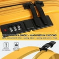 thumbnail image 4 of 3 Piece Hardshell Luggage Set Expandable Hardside Suitcase with Spinner Wheels and TSA Lock, Lightweight Carry on and Checked Luggage 20" 25" 29", Yellow, LA13601, 4 of 9