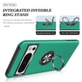 thumbnail image 4 of for Google Pixel 7 Pro Case with Ring Stand, 360° Rotatable Ring Holder Magnetic Kickstand, 2-Layer Heavy Duty Shockproof Rugged Hybrid Hard PC Soft Rubber Case for Google Pixel 7 Pro, Darkgreen, 4 of 7