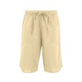 thumbnail image 5 of RYRJJ Women's Bermuda Shorts Wide Leg Cotton Linen Summer Casual Long Shorts Baggy High Waisted Drawstring Short Pants with Pockets(Khaki,M), 5 of 6