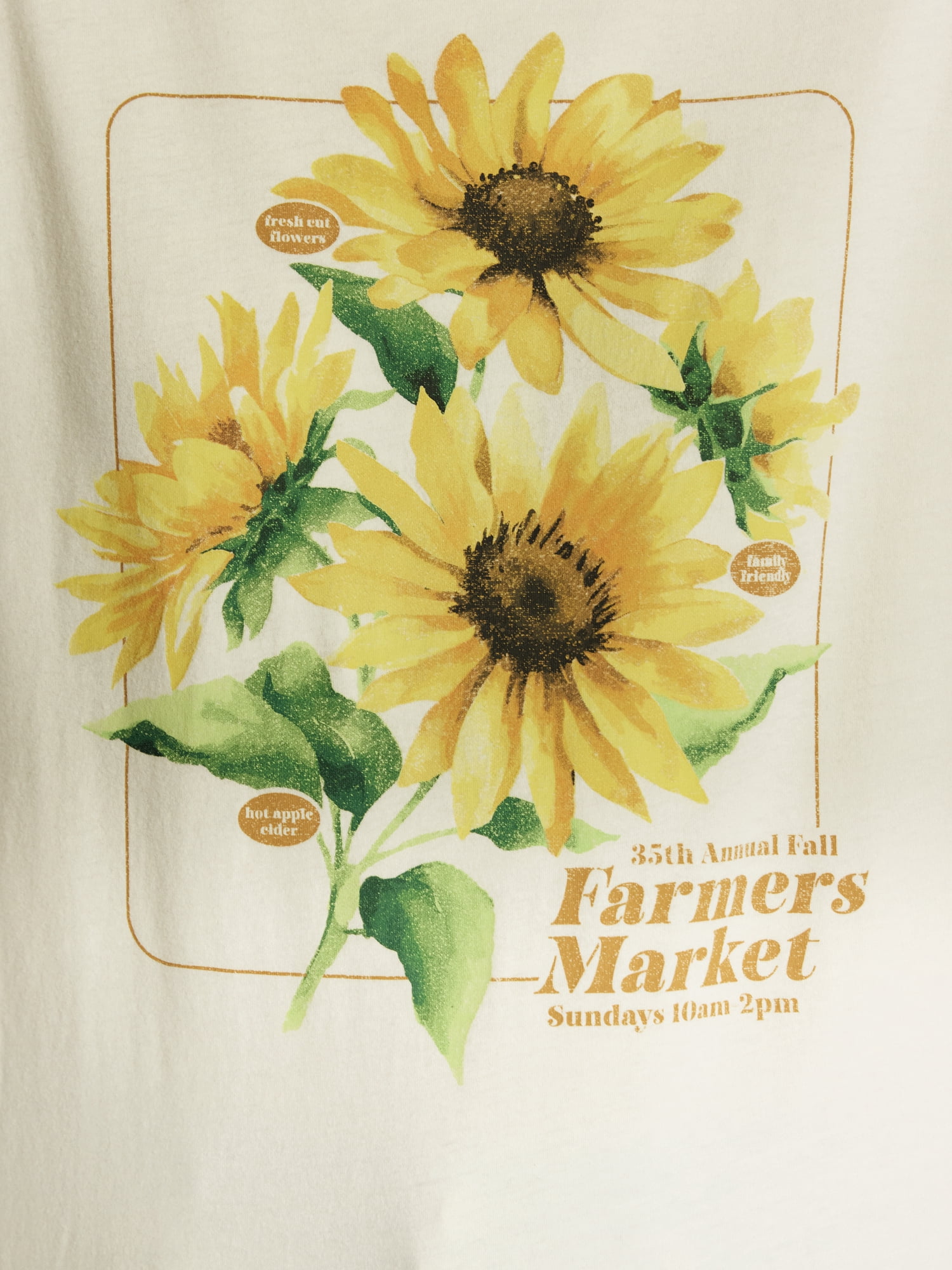 Women's Farmers Market Graphic Seasonal Fall Tee, from Positivitees, Sizes S-4X