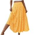 thumbnail image 6 of Delliss Women's Tiered Trendy Skirt Loose Ruffle High Waist Skirts, 6 of 6