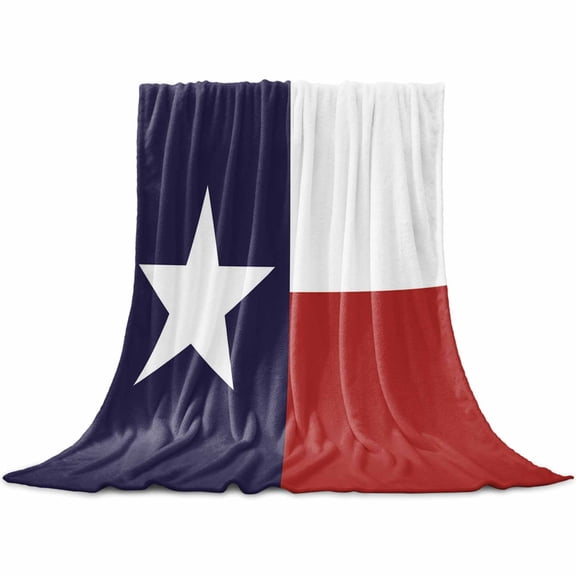 Flannel Throw Blanket for Couch Sofa Bed,Texas Star Flag Soft Cozy Warm Fuzzy Blanket 30x40in