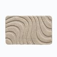thumbnail image 2 of Wave Textured Soft Floor Mat, 23.6 x 15.8-Inch Polyester Blend Rug for Bathroom, Bedroom and Entryway, Brown, 2 of 7