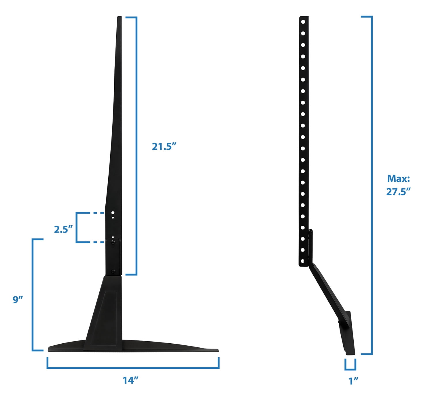 Mount-it! Universal Tv Stand Base Replacement, Table Top Pedestal Mount  Fits 32 - 60 Inch Lcd Led Plasma Tvs, 110 Lbs. Capacity