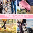 thumbnail image 6 of TETOU Dog Water Bottle with Food Container, 12oz Portable Pet Dispenser, Travel Puppy Water Bowl for Dog Cat Pet - Pink, 6 of 6