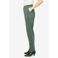 thumbnail image 3 of Woman Within Plus Size Straight-Leg Stretch Ponte-Knit Pull-On Pants, 3 of 5