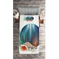 thumbnail image 2 of Ambesonne Pearls Quilted Coverlet 2 Pcs, Underwater Ocean Marine, Twin Size, Multicolor, 2 of 2