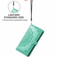 thumbnail image 5 of for Motorola Edge 40 Neo Leather Phone Case, 3D Carved Relief Flower Lace Pattern Folio Flip Cover Kickstand, Floral Card Holder Cash Slot, Magnetic Clasp, Hand Wrist Strap, 5 of 8