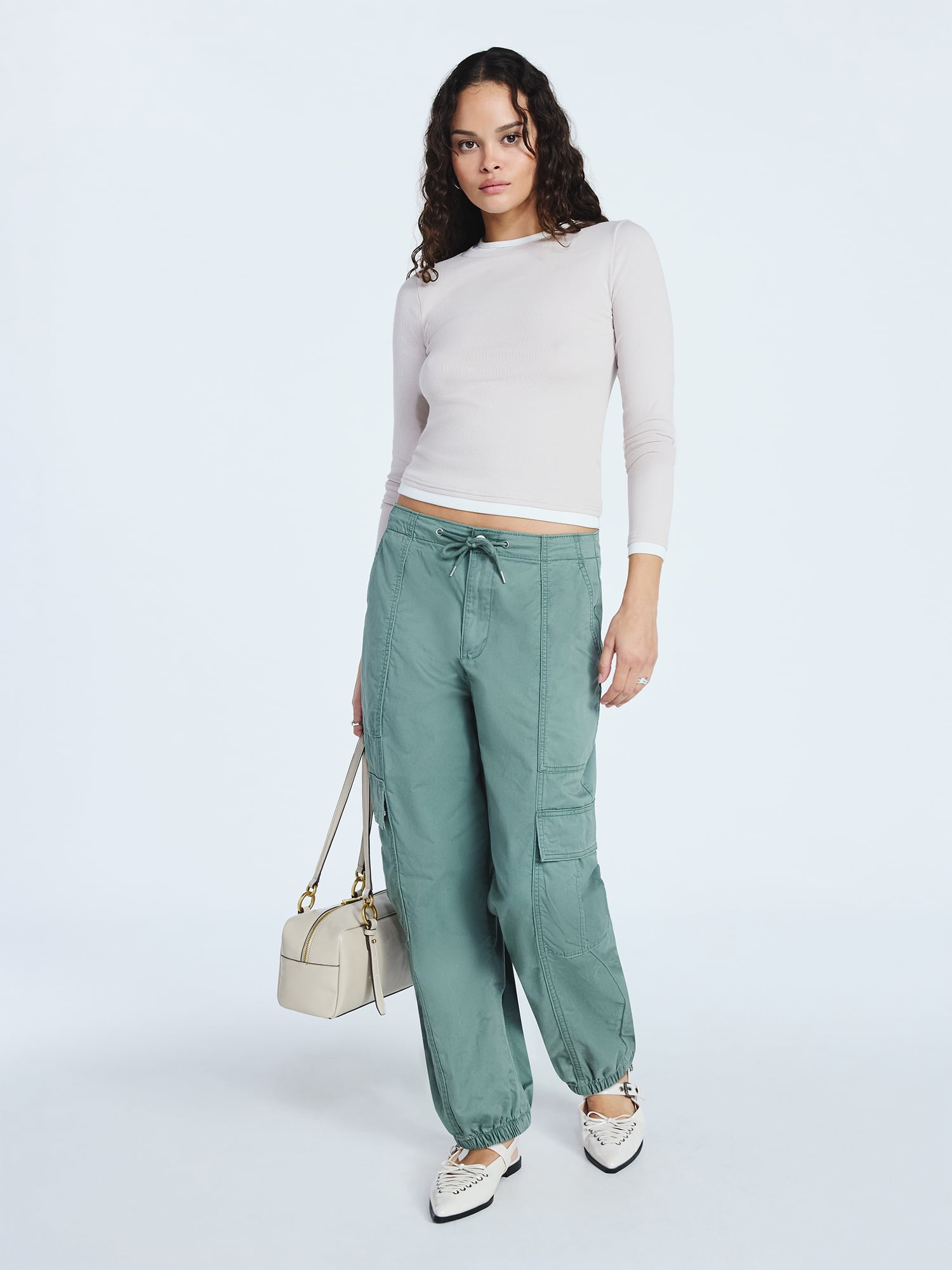 Scoop Women’s and Women's Plus Cotton Utility Jogger Pants, Sizes XS-4X