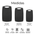 thumbnail image 2 of Tabla De Cocina Para Picar Cortar Alimentos Set 3 Piezas Negro, 2 of 5