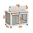 Pefilos 39" Wooden Dog Crate for Medium Dogs Indoor Sliding Door Dog