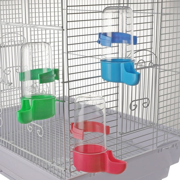 ROSENICE  3 Pcs Parrot Water Bottle Bird Drinker Accessories Cage