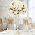 thumbnail image 3 of BalsaCircle 2 Gold Metal 40"Crystal Beaded Metal Trumpet Vases Centerpieces Party Events Decorations Supplies, 3 of 8
