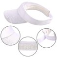 thumbnail image 4 of Visor Cap Women Men Adjustable Sun Protection Baseball Golf Cap For Teens, 4 of 5