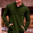 thumbnail image 2 of bbymog Lightweight Hoodie Men Oversized Hooded Sweatshirts Fall Winter Casual Long Sleeve Pullover Top with Pocket Army Green A M, 2 of 6