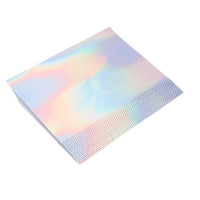 Papel Adhesivo Láser, 20 Hojas De Secado Rápido A4, Papel Adhesivo Holográfico Imprimible Resistente A Los Arañazos Para Fotocopiadoras