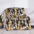 thumbnail image 3 of Yiaed Cute Dog Print Blanket Throw Blanket Soft Cozy Flannel Blanket for Home Bed Sofa Couch Chair-60"x50", 3 of 6