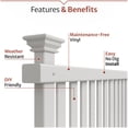 thumbnail image 4 of 45.5in H x 36.5in W (2 Panels) No Dig Enclo Wilmington White Vinyl Privacy Screen, Outdoor Privacy Panels, Trash Can Enclosure, Air Conditioner Fence, Pool Equipment Enclosure, ZP19008, 4 of 10