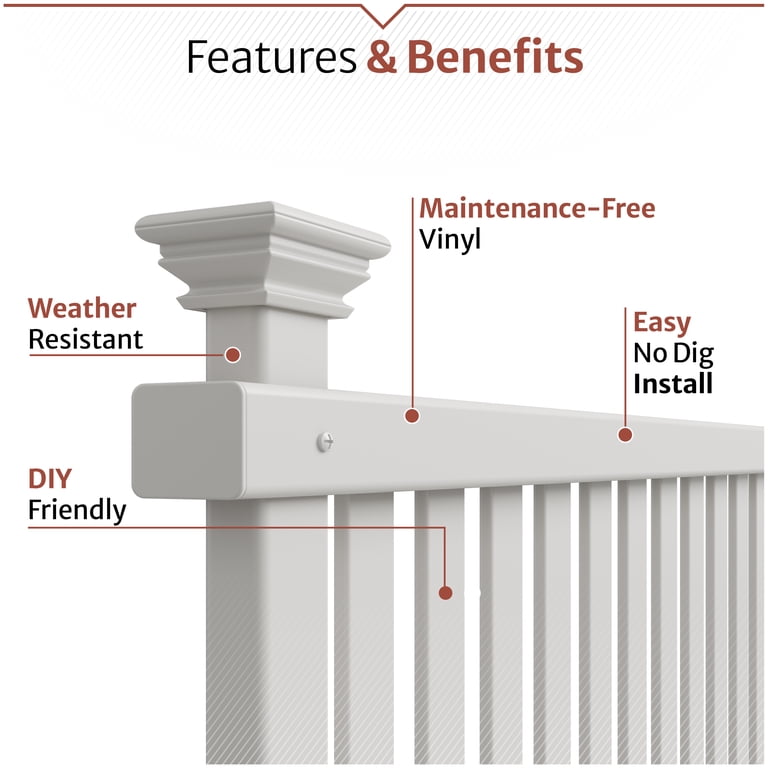 ENCLO Screens, Vinyl Privacy Screen, 45.5in H x 36.5in W, No Dig