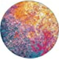 thumbnail image 3 of homeroots home decor 385378 4’ Round Abstract Brights Sunburst Area Rug, 3 of 15