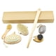 thumbnail image 1 of Juego de 4 cepillos para el cuerpo: cepillo largo de madera para la espalda del cuerpo del baño seco, cepillo de cerdas naturales con mango de contorno y cepillo facial, 1 of 5