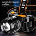 thumbnail image 4 of Sonducket Faro delantero con sensor de luz, linterna para correr, modo potente, para exteriores, brillante, Mini portátil, impermeable, para Pescar Plástico negro Sonducket OD029379-02, 4 of 6
