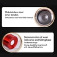 thumbnail image 4 of Naiovety Frasco de vacío de 500ML, botella térmica portátil, taza de aislamiento, tazas rectas Teteras Rosado, 4 of 6