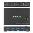 thumbnail image 3 of AIMOS AM-KVM201CC Conmutador KVM HDMI de 2 puertos compatible con 4K * 2K @ 30Hz Conmutado AIMOS  Conmutador, 3 of 6