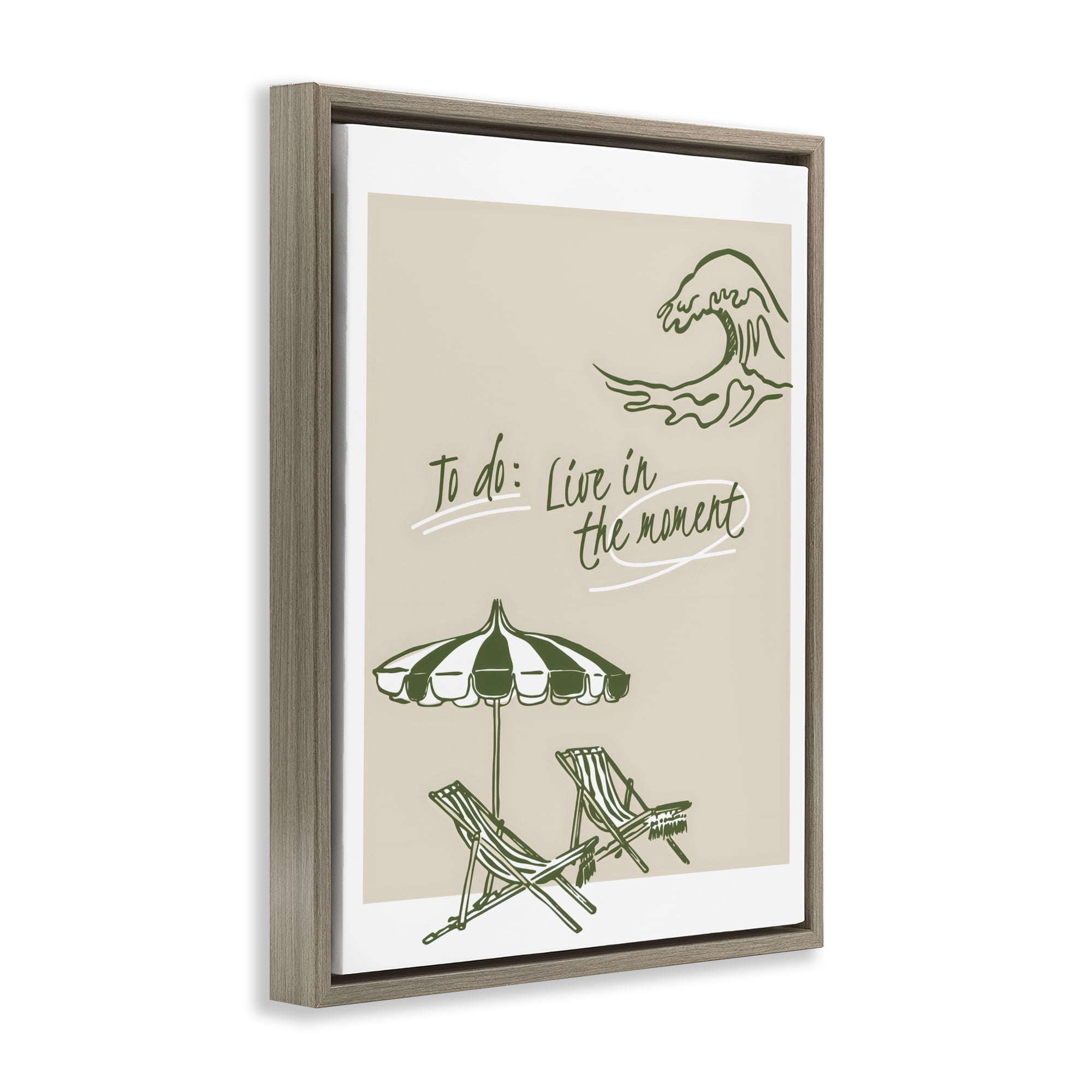 Stupell Industries To Do: Live In The Moment Brown Framed Floater Canvas Wall Art, design by The Prints Vibe