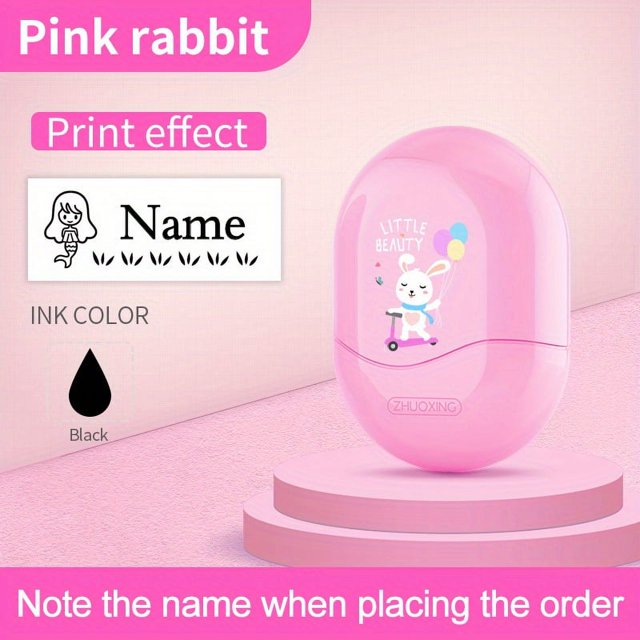 Personalized Pink Name Stamp - Perfect Gift for Kids, Teachers, and Nurses!