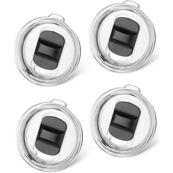 RUseeN 30 oz Tumbler Lid, 4 Pack eplacement Lids Compatible for 30 oz Tumbler, 14 oz Mug and 35 oz Straw Mug, Travel Spill Proof Cup Lids Covers with Magnetic Slider Switch, BPA Free