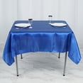 BalsaCircle 60" x 60" Royal Blue Square Satin Table Overlays Wedding ...