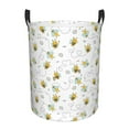 thumbnail image 6 of Lsque Bee pattern Laundry Hamper Basket, Tall Woven Rope Hamper Basket for Clothes, Lightweight Storage Basket, Collapsible Waterproof-Small, 6 of 8