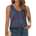 thumbnail image 3 of MOSHU Plus Size Tank Tops for Women Henley Sleeveless Shirts Summer Button Down Womens Tops, 3 of 7