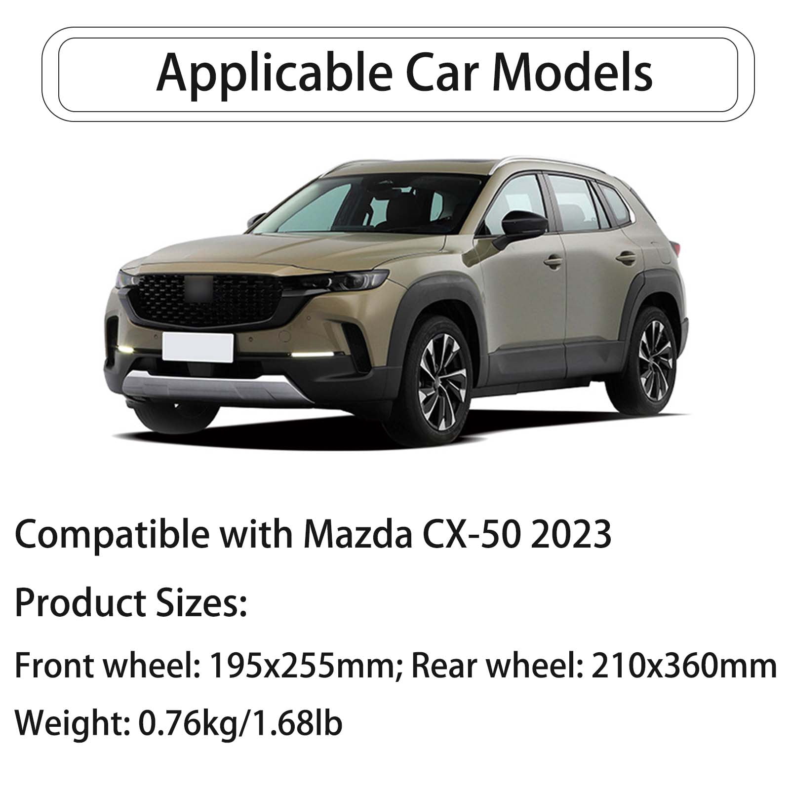 Mud Flaps Splash Guards Fit For Mazda CX-50 2023, Car Fenders For Cars, Mud Guards,Front And Rear 4 Pieces Car Mudguards Wheel Dirt Flaps-Black