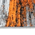 thumbnail image 6 of Masada Rugs Modern Contemporary Area Rug, Orange Grey Black (5 Feet X 7 Feet), 6 of 7