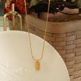 thumbnail image 1 of Mini Pequeño Ladrillo de Oro Cadena de Hueso de Serpiente Grano Cadena Collar Pendientes Conjunto Decoración Titanio Acero Chapado 18K Oro Mujer Oro ZefeiWu 9024715101976, 1 of 2